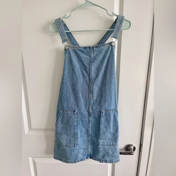 topshop denim pinafore dress Topshop denim pinafore dress, petite, Been worn but